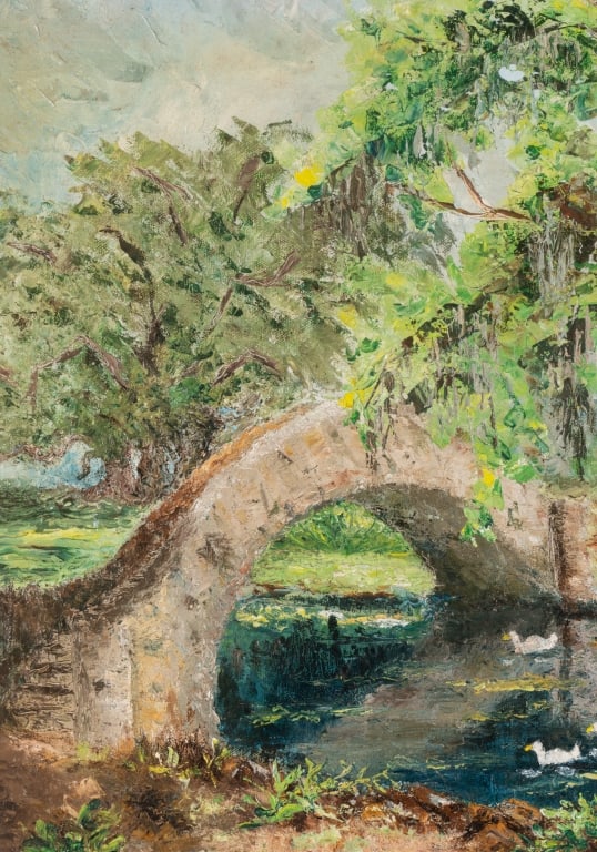 20TH C. CITYSCAPE, OIL ON CANVAS - 6