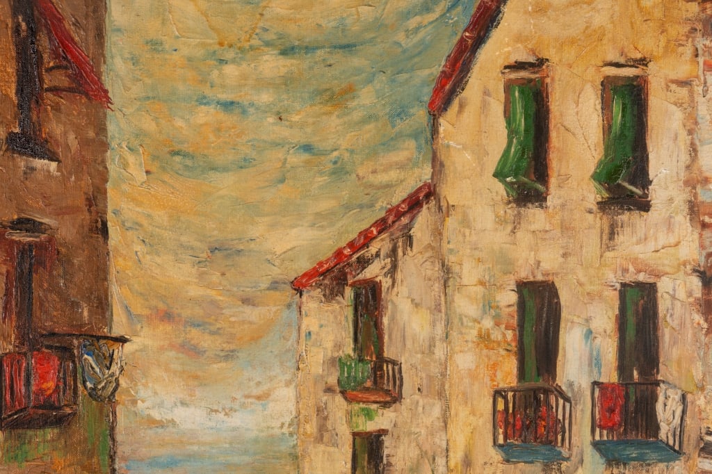RAMPULLA, CITYSCAPE, OIL ON BOARD - 5