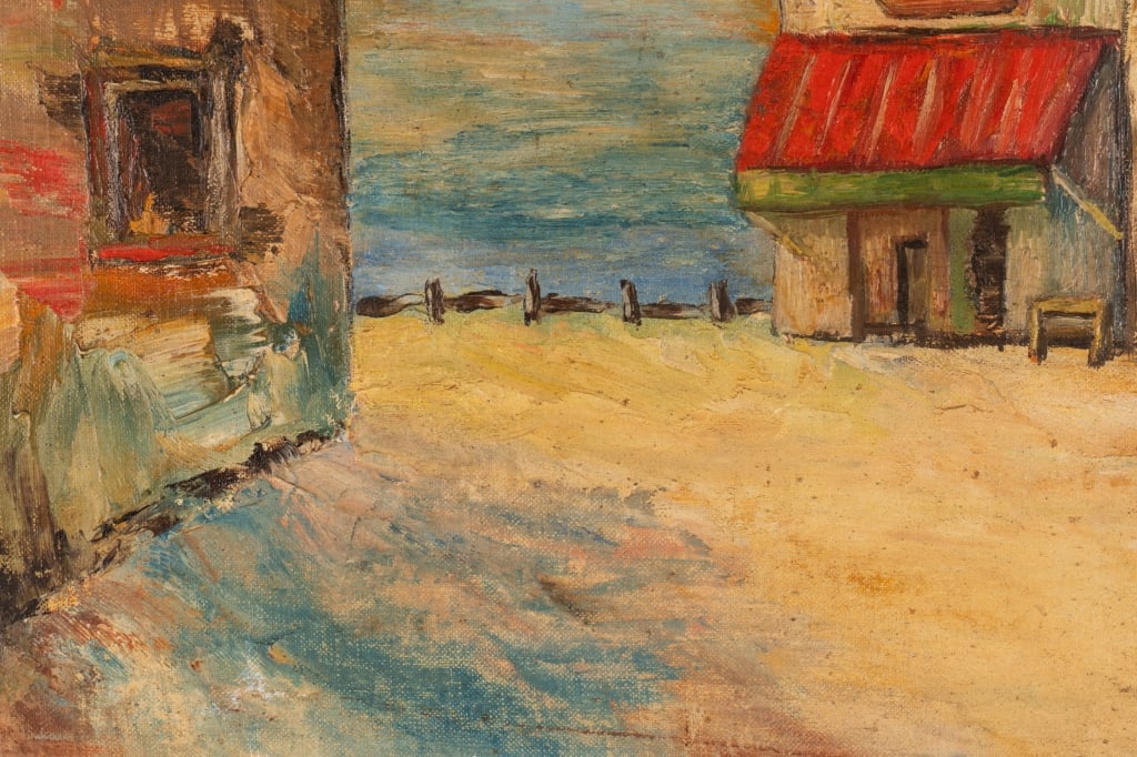 RAMPULLA, CITYSCAPE, OIL ON BOARD - 7