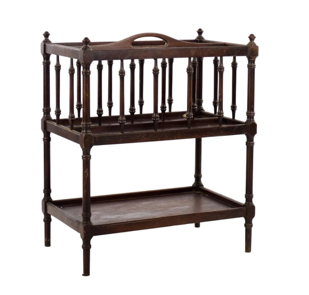 TWO-TIER WOOD MAGAZINE RACK/STAND (1 of 12)