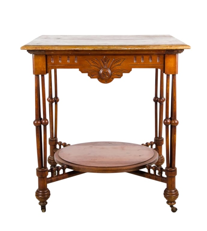 ANTIQUE CARVED SIDE TABLE (1 of 12)