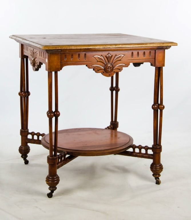 ANTIQUE CARVED SIDE TABLE - 2