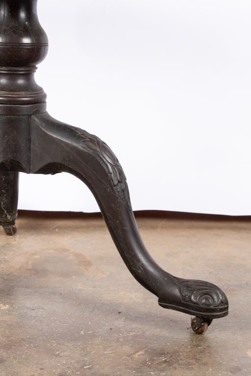 EARLY 20TH C. GEORGE III STYLE CARVED MAHOGANY THR - 10