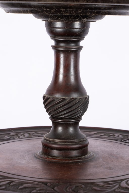 EARLY 20TH C. GEORGE III STYLE CARVED MAHOGANY THR - 11