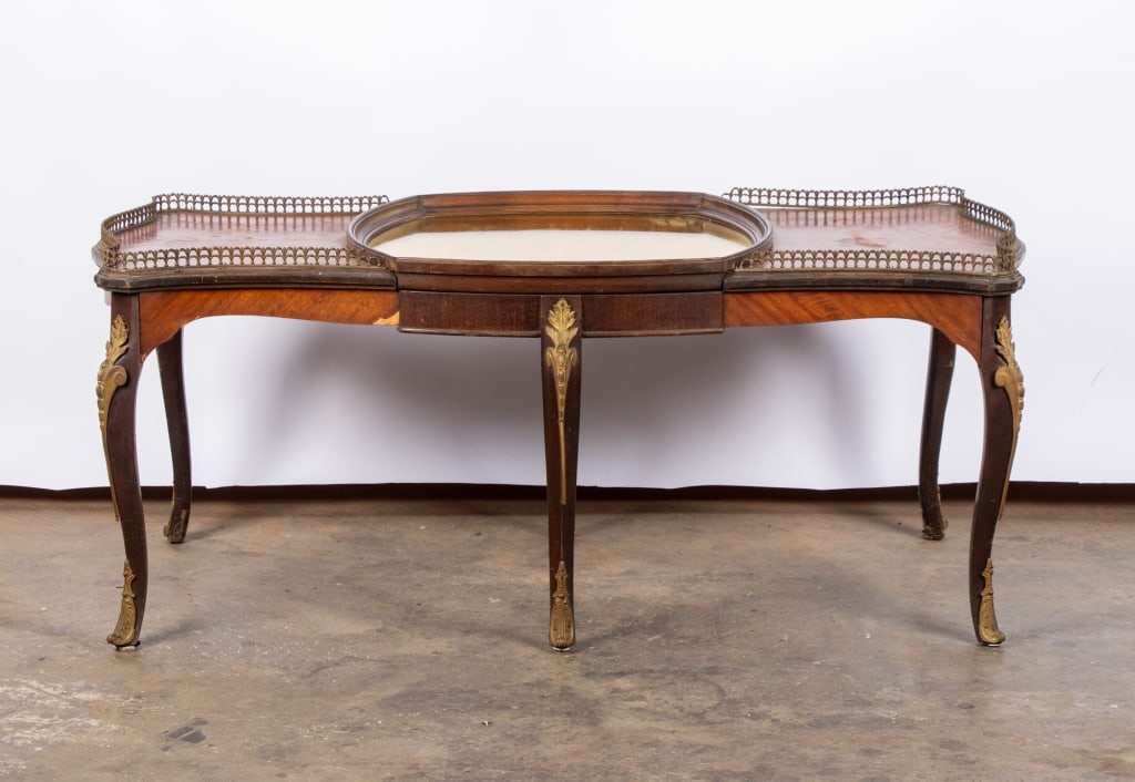 FRENCH LOUIS XVI STYLE MARQUETRY COFFEE TABLE - 2