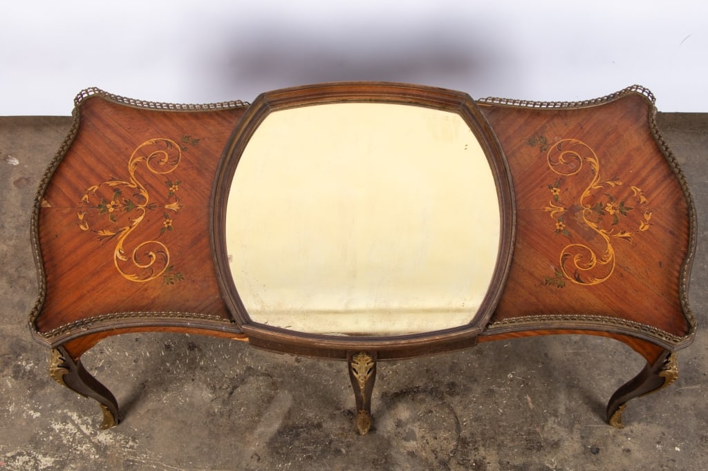 FRENCH LOUIS XVI STYLE MARQUETRY COFFEE TABLE - 7