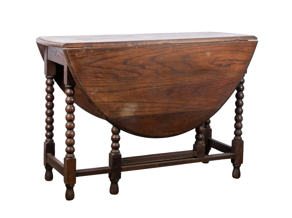 ENGLISH OAK BARLEY TWIST DROP LEAF TABLE (1 of 5)