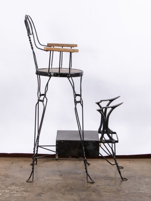 WROUGHT & CAST IRON SHOESHINE CHAIR - 5