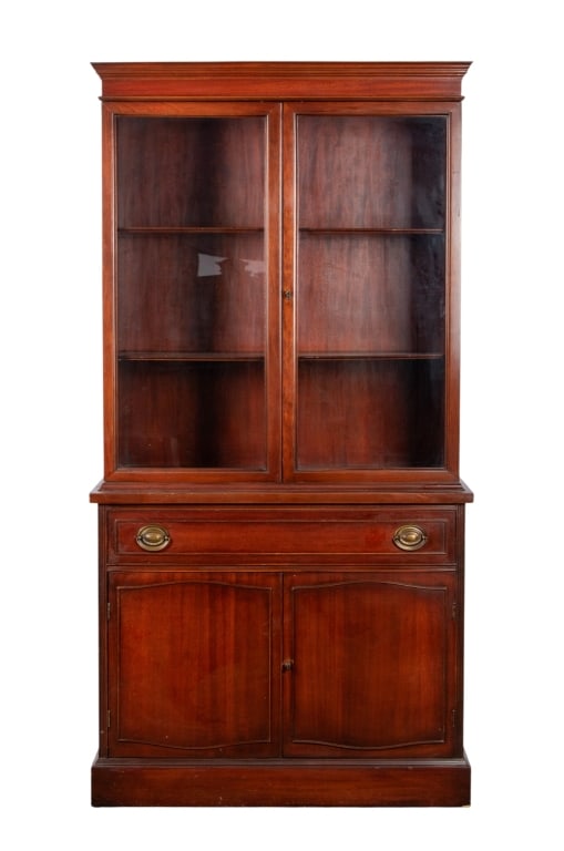 20TH CENTURY MAHOGANY VITRINE BOOKCASE (1 of 5)
