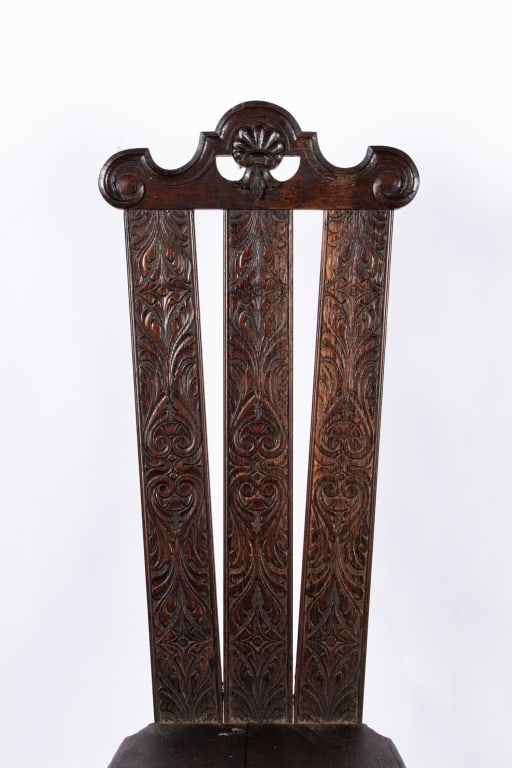SPANISH COLONIAL STYLE CARVED SIDE CHAIR - 3