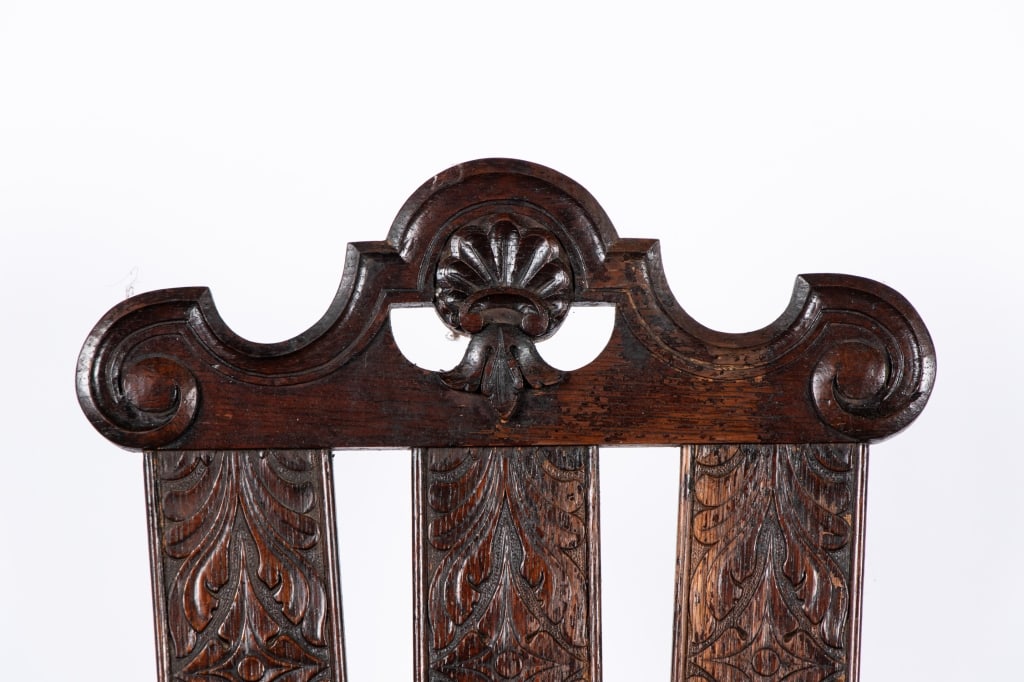 SPANISH COLONIAL STYLE CARVED SIDE CHAIR - 4