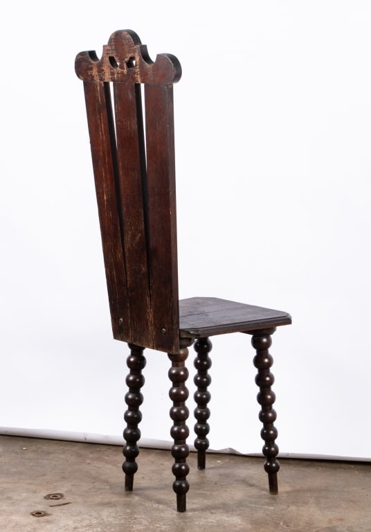 SPANISH COLONIAL STYLE CARVED SIDE CHAIR - 7