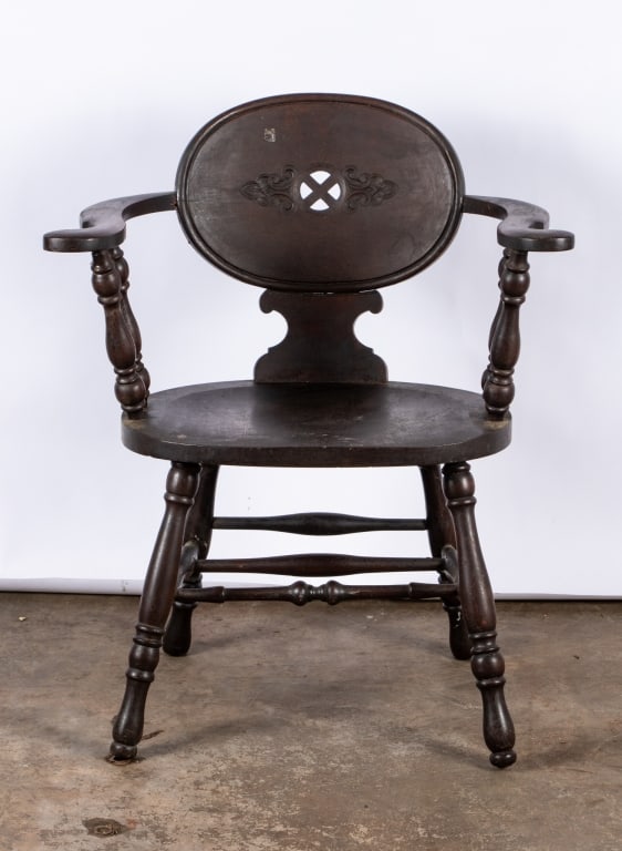 19TH CENTURY COLONIAL STYLE CAPTAIN?S CHAIR - 2