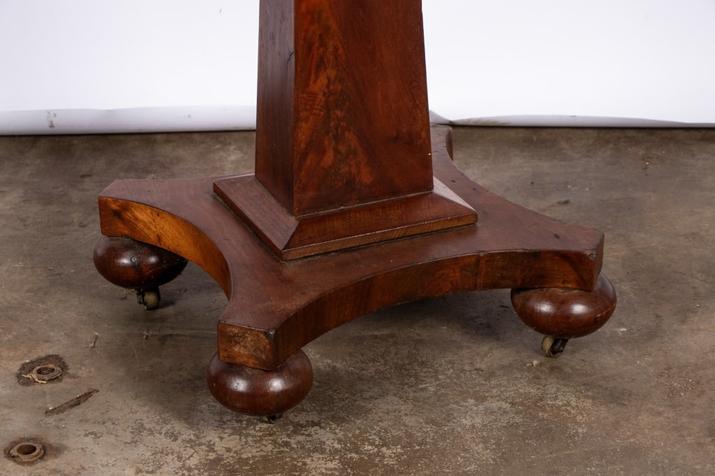 EMPIRE STYLE MAHOGANY DROP LEAF SIDE TABLE - 3