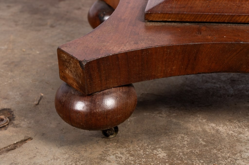EMPIRE STYLE MAHOGANY DROP LEAF SIDE TABLE - 7