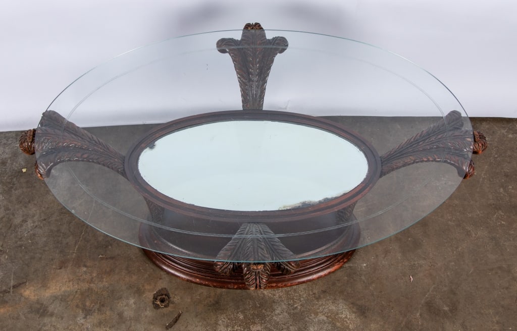 HOLLYWOOD REGENCY MIRRORED COFFEE TABLE - 8