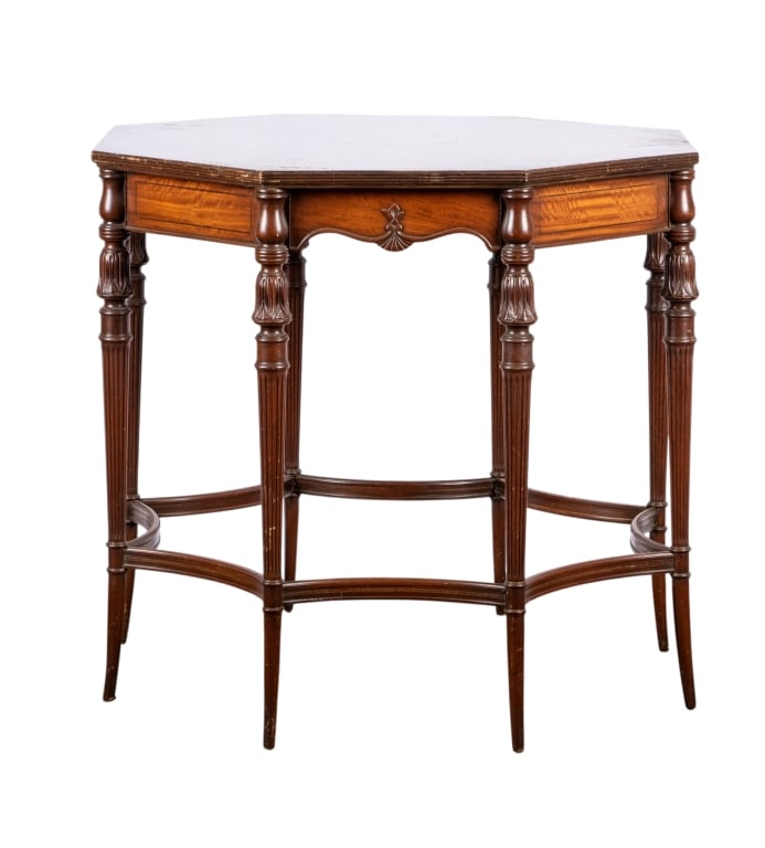 EDWARDIAN STYLE OCTAGONAL TEA TABLE (1 of 7)