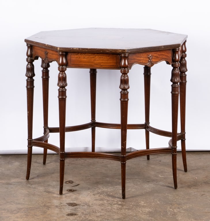 EDWARDIAN STYLE OCTAGONAL TEA TABLE - 2