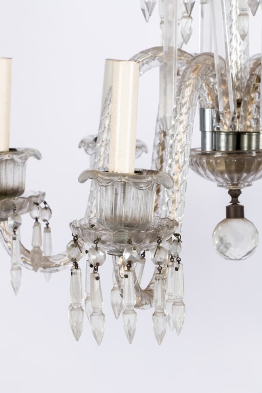 20TH CENTURY GEORGE III STYLE CUT GLASS CHANDELIER - 5