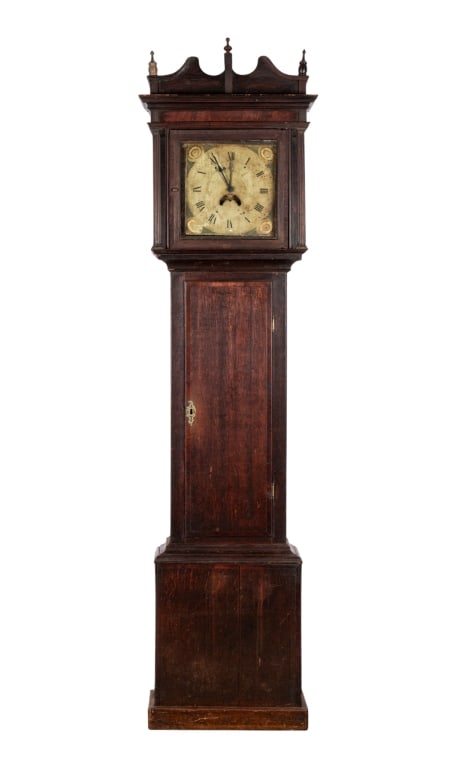 ANTIQUE OAK LONGCASE CLOCK (1 of 6)