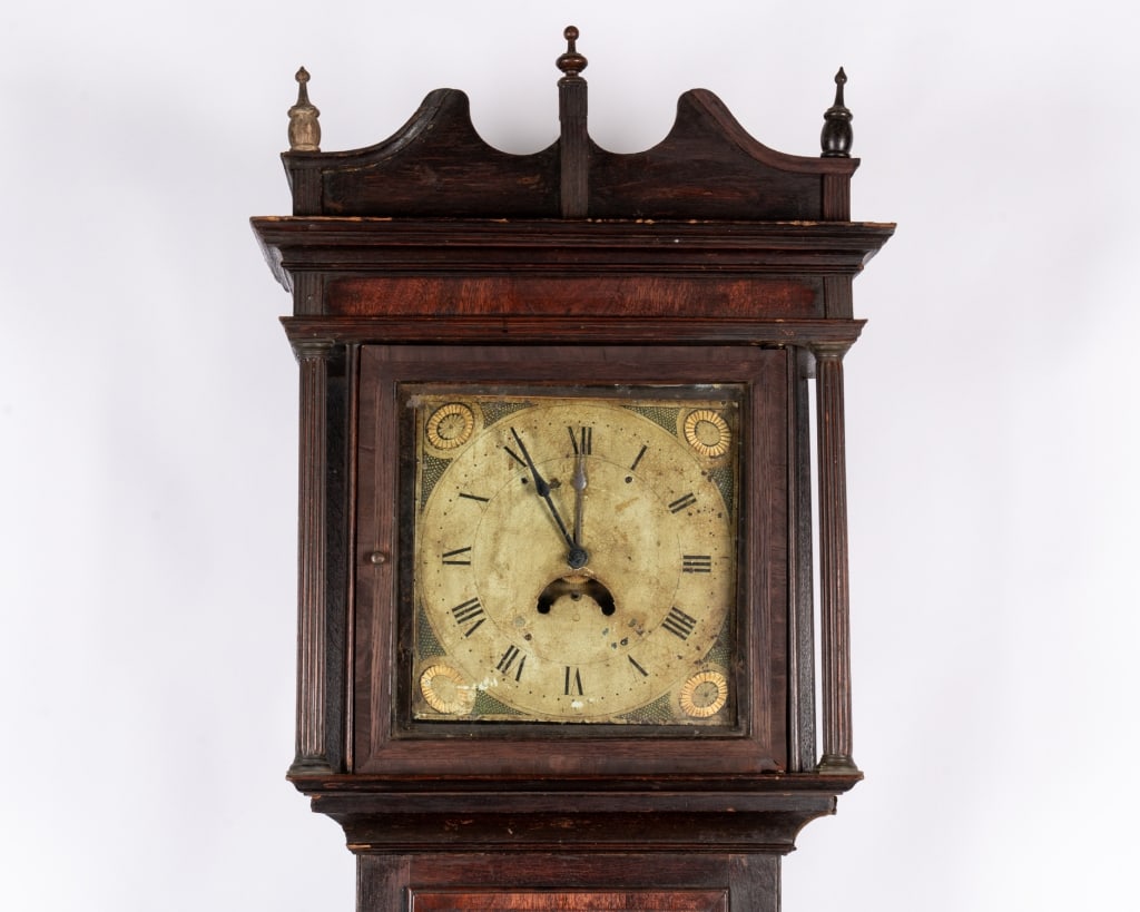 ANTIQUE OAK LONGCASE CLOCK - 2