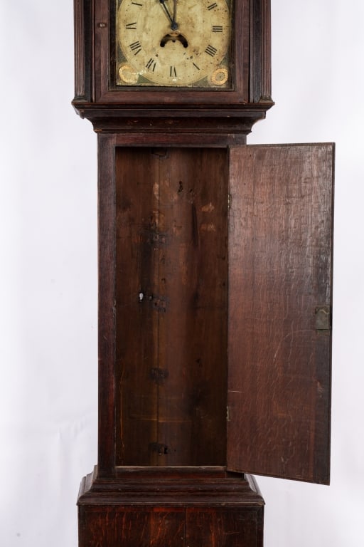 ANTIQUE OAK LONGCASE CLOCK - 4