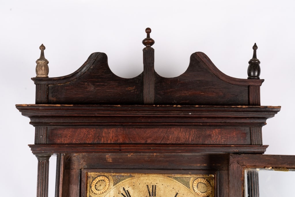 ANTIQUE OAK LONGCASE CLOCK - 6