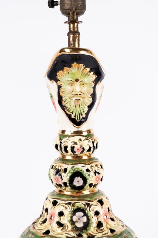 VINTAGE CAPODIMONTE STYLE PITCHER TABLE LAMP - 5