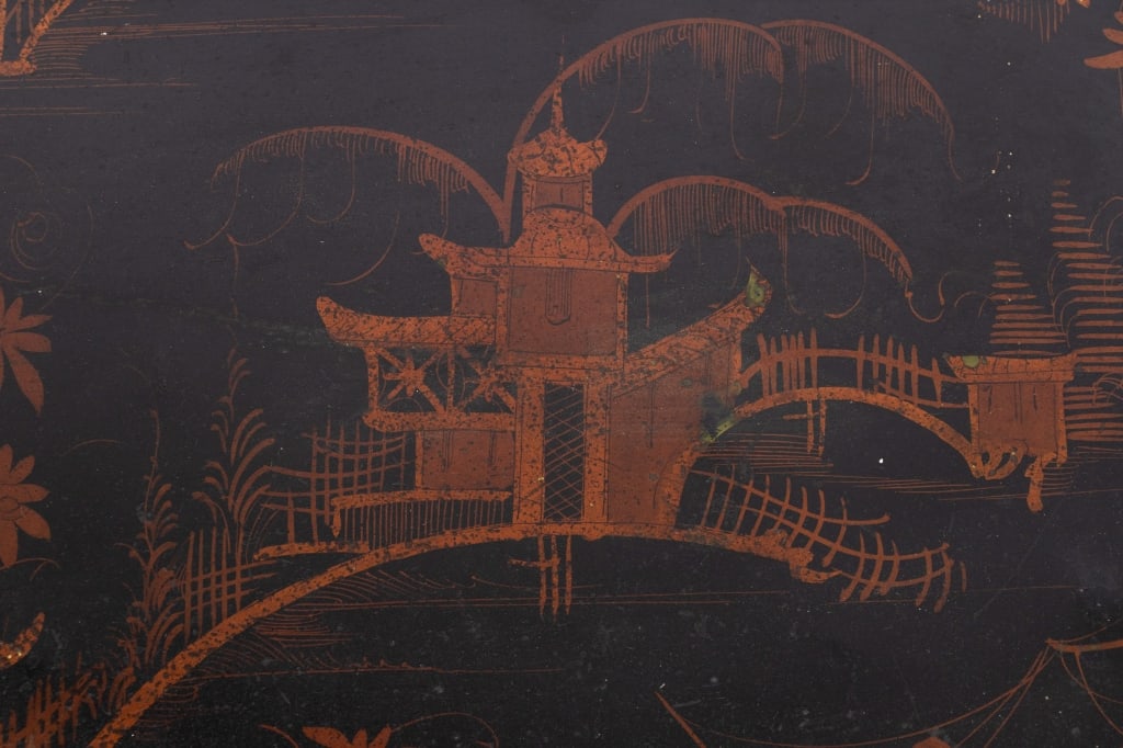 CHINOISERIE TOLE & FAUX BAMBOO TRAY TABLE - 4