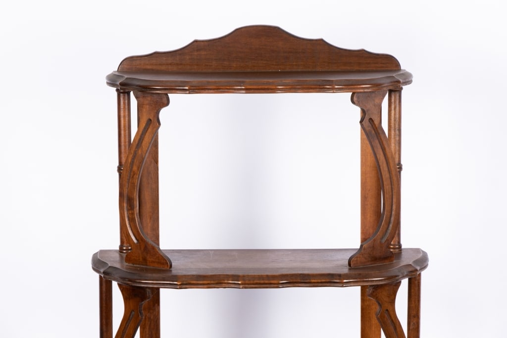 VINTAGE FIVE-TIER CARVED WALNUT ETAGERE - 3