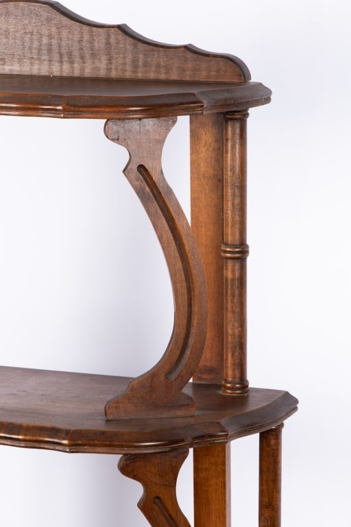 VINTAGE FIVE-TIER CARVED WALNUT ETAGERE - 6