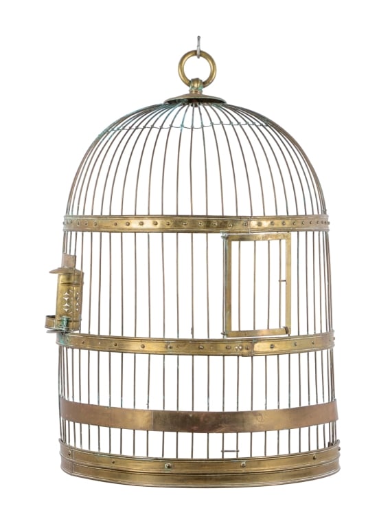 VINTAGE BRASS BIRD CAGE WALL ART (1 of 6)