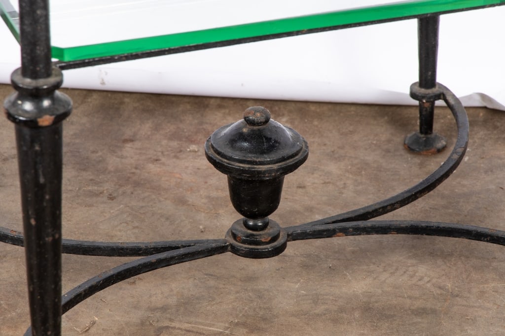 MODERN GLASS & METAL ACCENT TABLE - 2