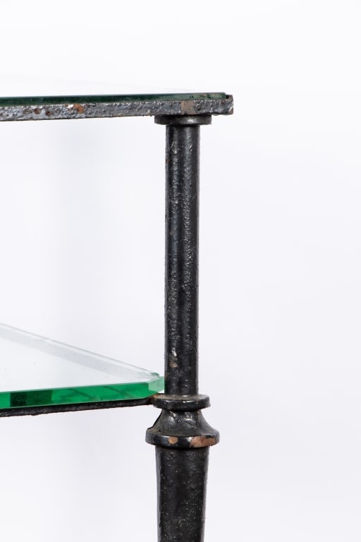 MODERN GLASS & METAL ACCENT TABLE - 3