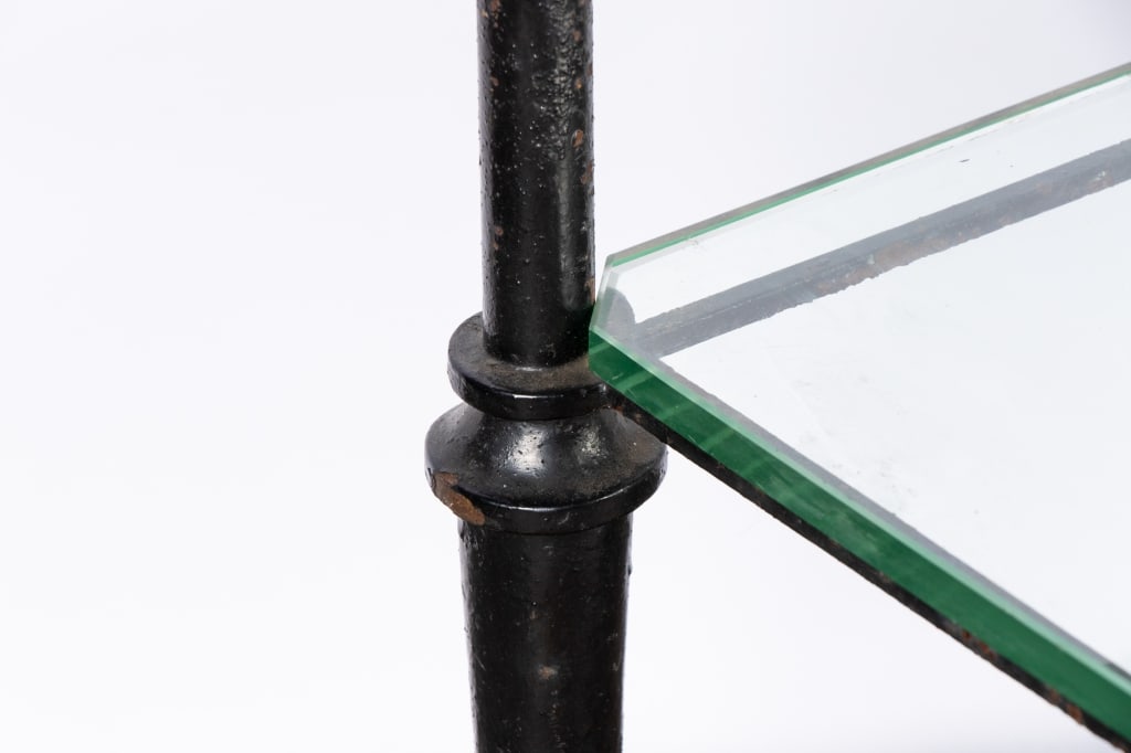 MODERN GLASS & METAL ACCENT TABLE - 4