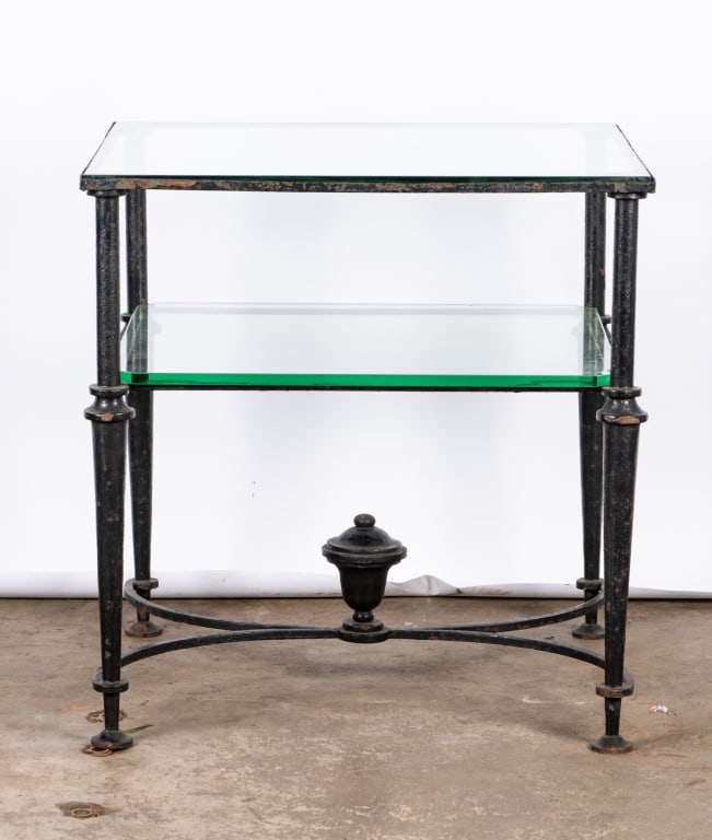 MODERN GLASS & METAL ACCENT TABLE - 5