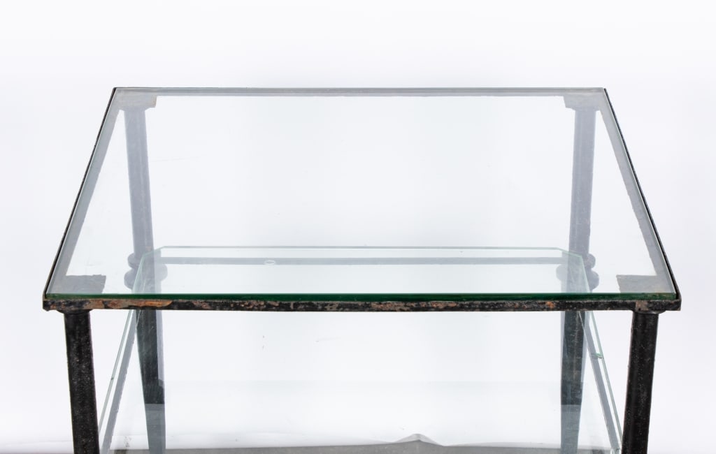 MODERN GLASS & METAL ACCENT TABLE - 6