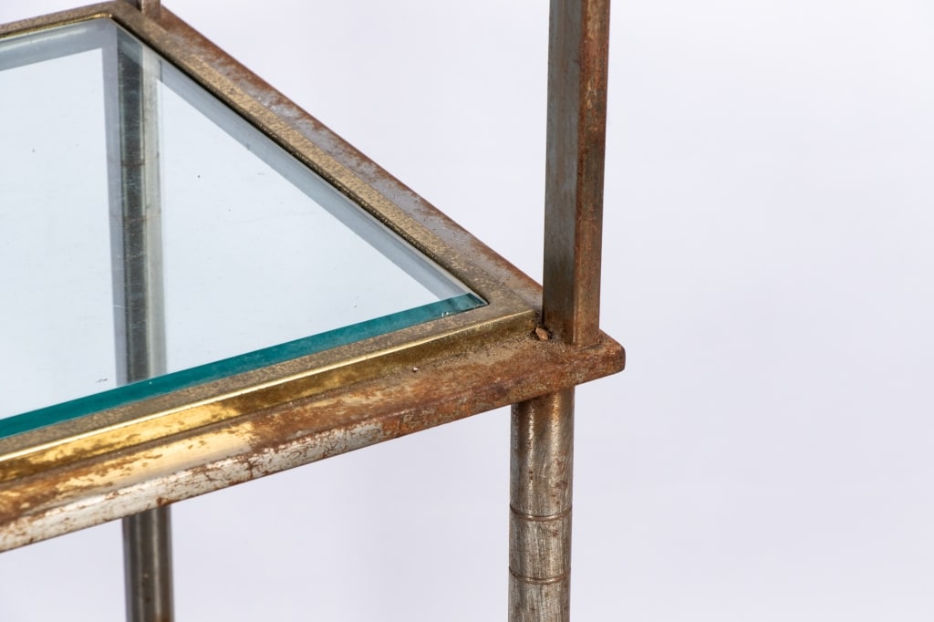 MODERN GLASS & METAL ETAGERE - 3