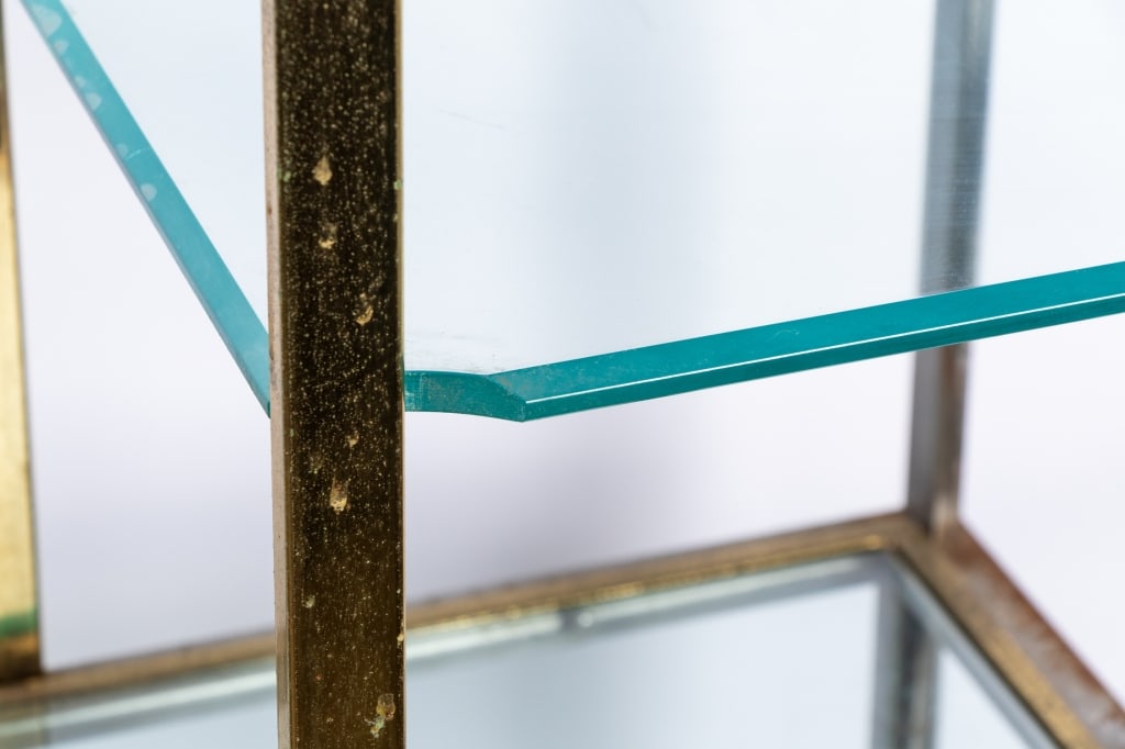 MODERN GLASS & METAL ETAGERE - 5