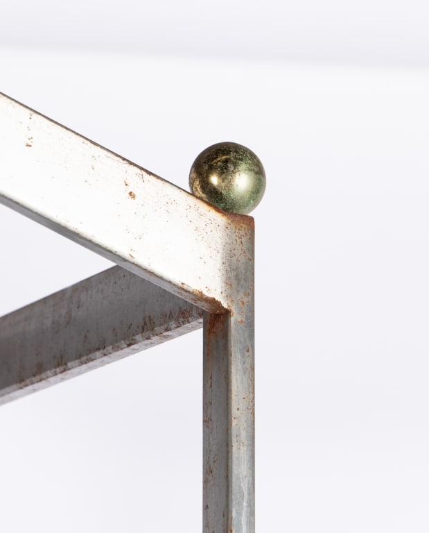 MODERN GLASS & METAL ETAGERE - 7