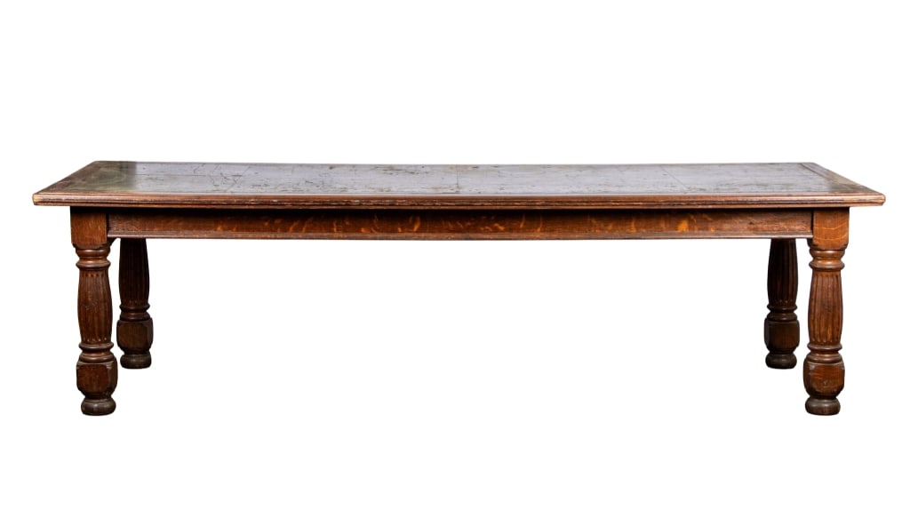 LARGE MAHOGANY LIBRARY TABLE (1 of 11)