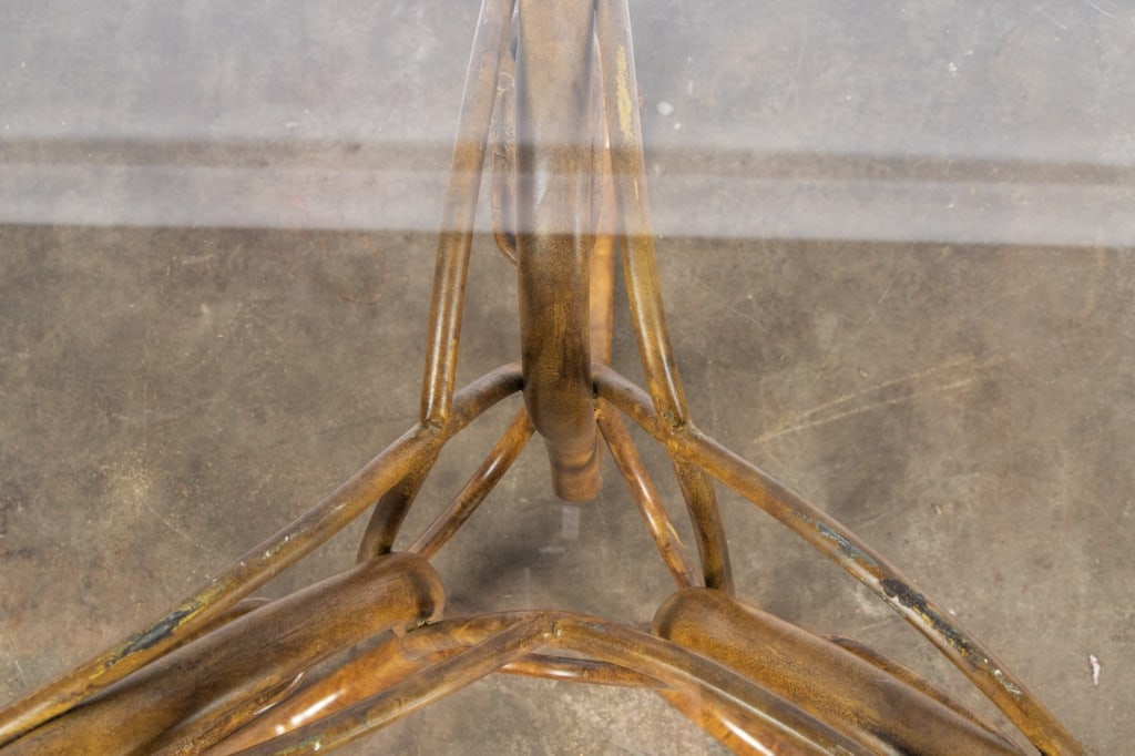 MODERN METAL & GLASS ACCENT TABLE - 5