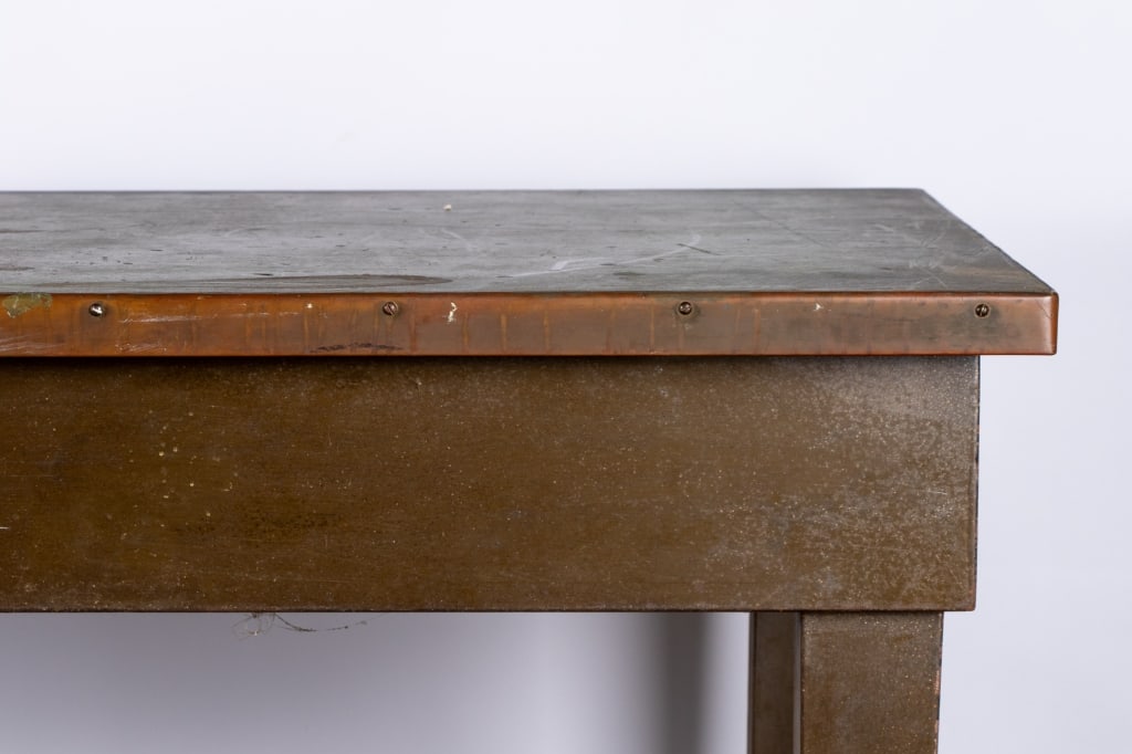 VINTAGE METAL WORK TABLE - 3