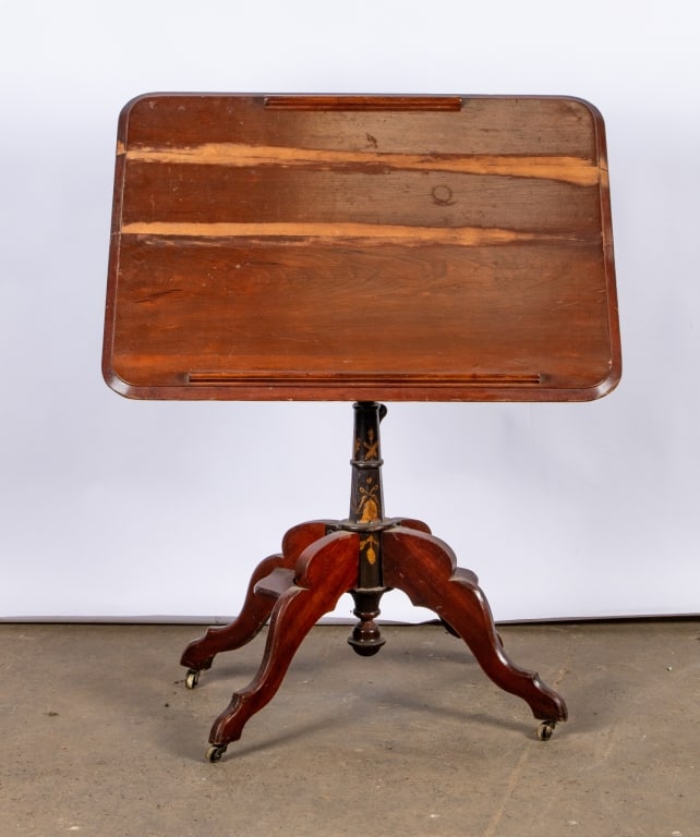 CLOWES & GATES WALNUT MECHANICAL TABLE - 2