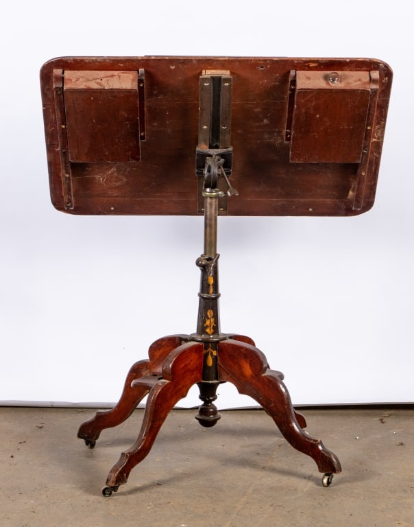 CLOWES & GATES WALNUT MECHANICAL TABLE - 7