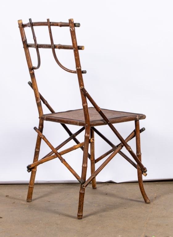 20TH CENTURY BAMBOO ACCENT CHAIR - 5