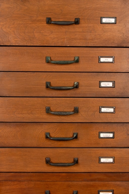 HAMILTON 38-DRAWER OAK FILE CABINET - 5