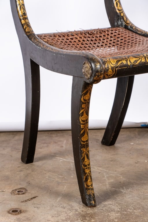 PAIR OF REGENCY WOOD & PARCEL GILT SIDE CHAIRS - 10