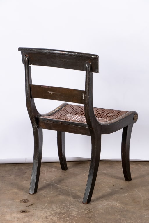 PAIR OF REGENCY WOOD & PARCEL GILT SIDE CHAIRS - 11