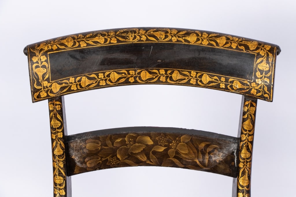 PAIR OF REGENCY WOOD & PARCEL GILT SIDE CHAIRS - 7